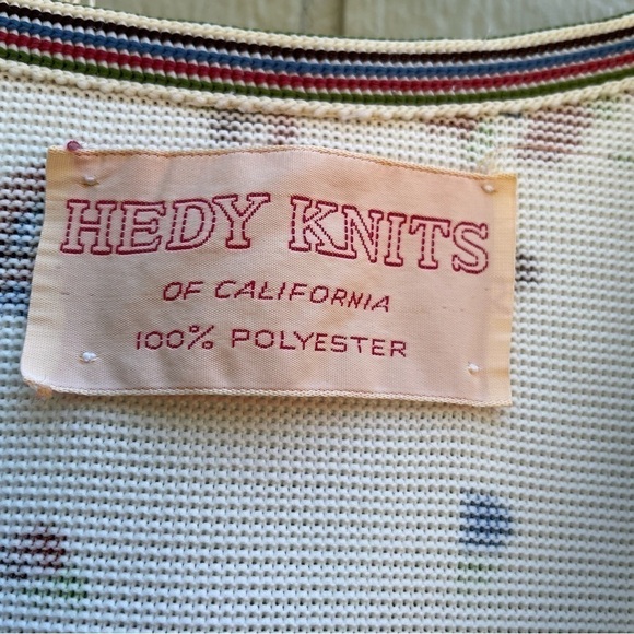 HEDY Knits Of California Cardigan Women's L- XL? Open Front,Floral  polyester - Picture 4 of 8